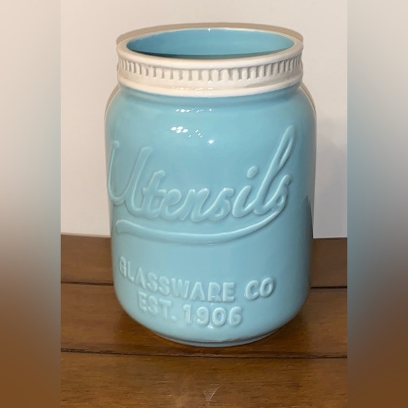NWT Utensil Glass Crock Holder - Picture 1 of 10